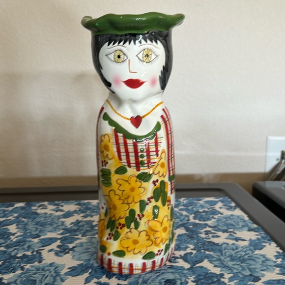 SUSAN PAILEY “DAISY” FLOWER VASE 11” - Picture 1 of 7